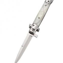 Couteau de poche à ouverture rapide (Blanc nacre)