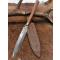petites annonces chasse pêche : ** Spear Wood Handle, LANCE de chasse, manche en bois avec lame damas 256 couches double tranchant