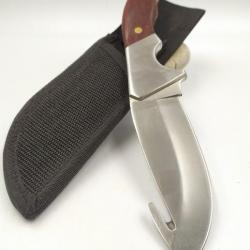 Magnifique Couteau de Chasse à dépecer  avec son Etui en CORDURA 6080711