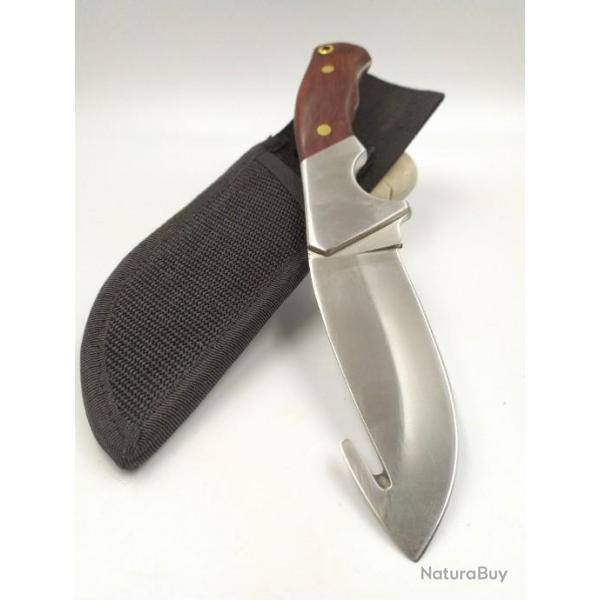 Magnifique Couteau de Chasse  dpecer  avec son Etui en CORDURA 6080711