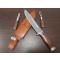 petites annonces chasse pêche : SET de couteau bowie de chasse avec couvert couteau + fourchette le tout dans un Etui Cuir robuste