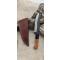 petites annonces chasse pêche : *Poignard de chasse RITEEDGEUSA LAME CARBONE 1095C BRUTE DE FORGE MANCHE BOIS D'OLIVIER-corne noir l