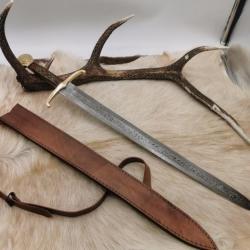 Magnifique Épée viking en acier damas forgé à la main, meilleure qualité, épée prête au combat R45.