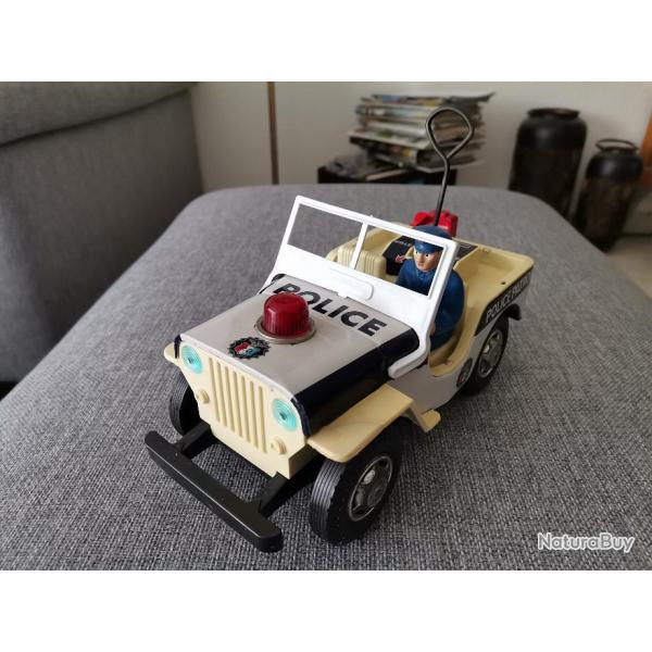 Jeep Police Patrol Nomura Made in Japan jouet en tle