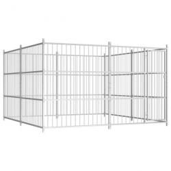 Chenil extérieur cage enclos parc animaux chien d'extérieur pour chiens 300 x 300 x 185 cm 02_00003