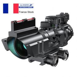 ACOG Lunette Visée 4x32 Objectif Réflexe Rail 20mm vue Tactique Pour Fusil Chasse Airsoft Promotions