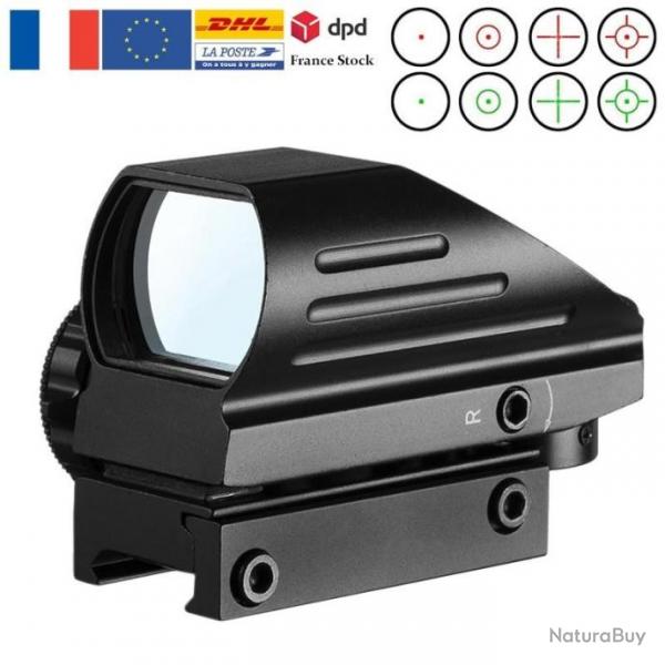 Point Rouge Lunette Visee Holographique  Fusil Chasse Rticule Rflexe Tactique Optique Rails 20MM