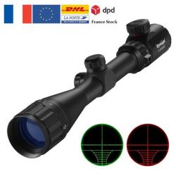 4-16X40 AOEG Lunette visee Rouge au verte Lunette Equipement Sniper Chasse Fusil Airsoft Optique fus