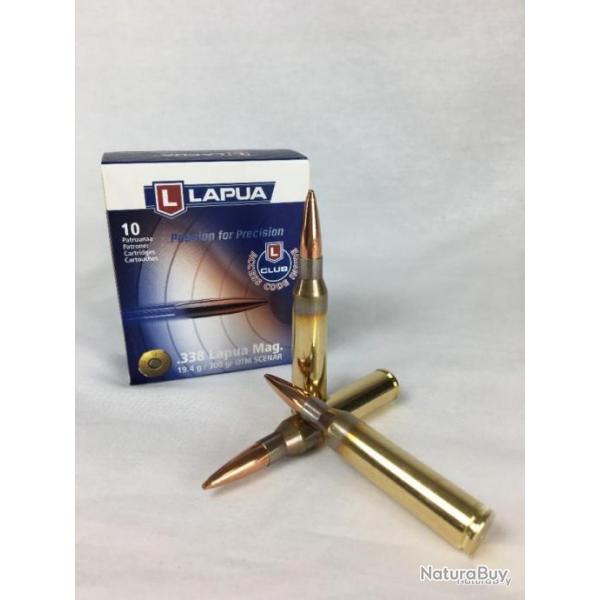 Cartouches LAPUA - Cal.338 Lapua Magnum - 300gr SCENAR - boite de 10