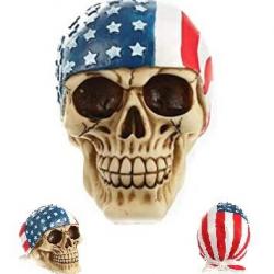 Crâne tête de mort Drapeau Americain