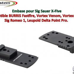 Embase TS pour Sig Sauer P226 X-Five Version A - Compatible Fastfire 3, Vortex Venom