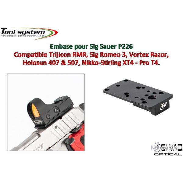 Embase TS pour Sig Sauer P226 X-Five Version B - Compatible Trijicon RMR, Holosun 407C & 507C