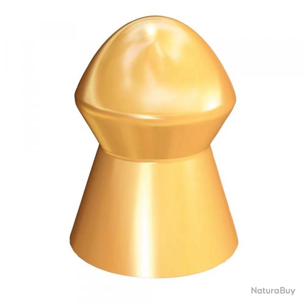 Boite de 100 Plombs Raptor tte pointue corps lisse or cal 4.5mm