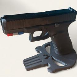 Présentoir/Support pour Glock 17 / 19 / 22 / 28 style punisher