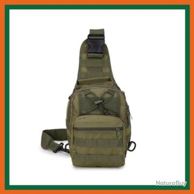 Sac Tactique Poitrine - Molle System, Nylon/polyester, Taille Medium, Neuf Pour Chasse Ou Airsoft
