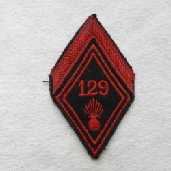 losange de bras insigne badge militaire 129° régiment d'infanterie