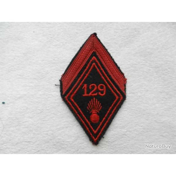 losange de bras insigne badge militaire 129 rgiment d'infanterie