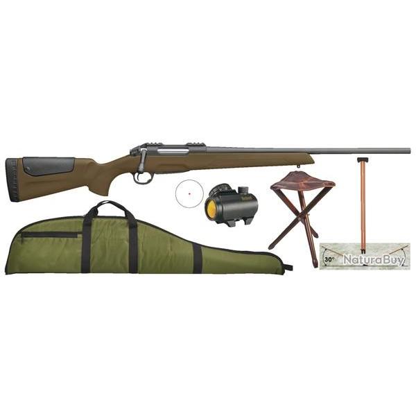 Pack Battue carabine  verrou Sabatti rover hunter cal 7mm rem mag canon 61cm filet