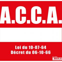 Panneau ''A.C.C.A.'' 30 x 25 cm