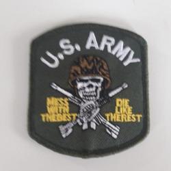 PATCH VELCRO "U.S. ARMY SKULL"