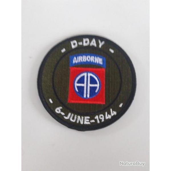 PATCH TISSU "82 EME AIRBORNE D-DAY"