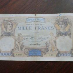 Billet 1000 FRANCS  CERES  ET MERCURE    28-1 -1937  R   K 2717