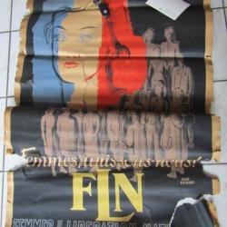 affiche politique fin seconde guerre ww2 FLN Femme Libé Nle libération résistance maquis Nord France