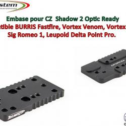 Embase TS pour CZ 75 Shadow 2 Optic Ready Version A - Compatible Fastfire 3, Vortex Venom