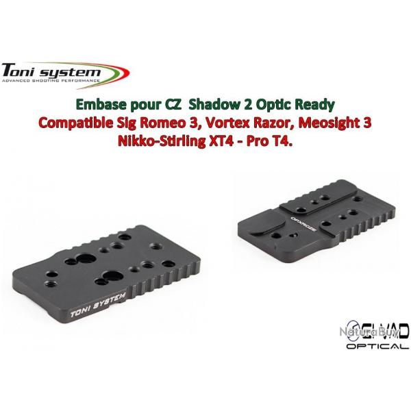 Embase TS pour CZ 75 Shadow 2 Optic Ready Version E - Compatible Vortex Razor, Meosight 3