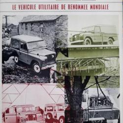 LAND ROVER série véhicule de renommée Mondiale Catalogue constructeur 1967.1969 CHASSE PÊCHE NATURE