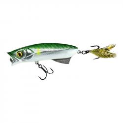 Leurre Lurefans V8 Veilmako 80mm 12gr Popper Float Green Ayu