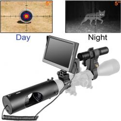 Lunette Camera Vision Nocturne LED Infrarouge 850nm Fusil Chasse Optique Vue Etanche Caméra Nuit