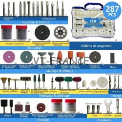 Ensemble d Accessoires pour Mini Perceuse Dremel, Modele: 287pc