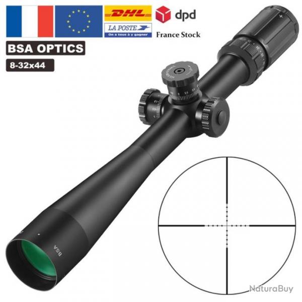 BSA 8-32X44 AO Lunette Vise Optique Fusil Chasse Fusil Sniper quipement RAIL +11/20MM