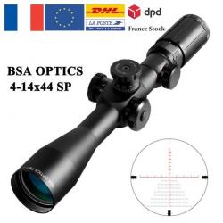 BSA OPTICS TMD 4-14X44 FFP lunette chasse visée verre, Mil, réticule points fusil de Sniper tactique