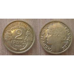 France 2 Francs 1939 Morlon Piece Frcs Frs Frc