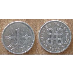 Finlande 1 Penni 1975 Piece Europe Penny