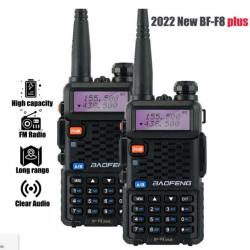 2x BAOFENG BF-F8 Plus 8W Tri-Power Talkies Walkies VHF/UHF Émetteur-Récepteur Radio Bidirectionnel