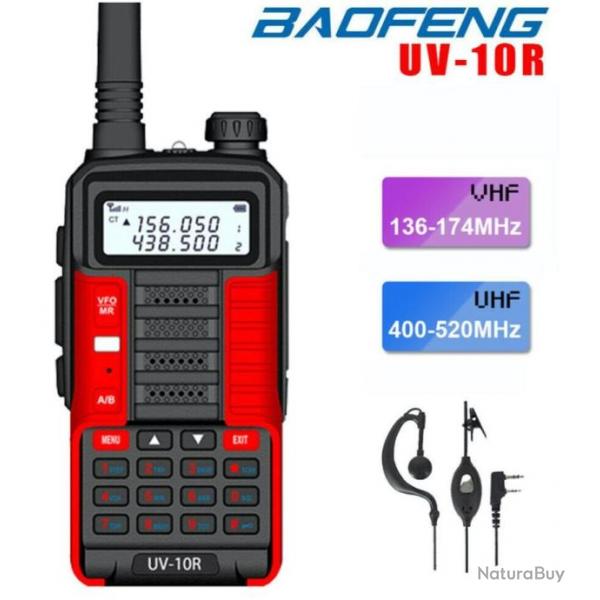 BAOFENG UV-10R 10W double bande VHF UHF talkies-walkies longue porte FM Radio bidirectionnelle