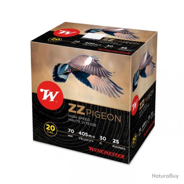 Cartouche Winchester ZZ Pigeon Electrocible Calibre 20 70 Numro