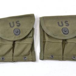 Paire porte chargeurs US M1 / clips calibre .30 années 1950 US ARMY