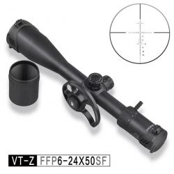 Lunette 6-24X50 SF FFP VT-Z | DISCOVERY | 1/8MOA | Reticule Mil Dot | 30mm Shockproof | TLD CHASSE