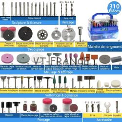 Ensemble d Accessoires pour Mini Perceuse Dremel, Modele: 310pc