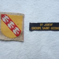 2 insignes de scout - 2ème Joeuf - Groupe Saint Georges
