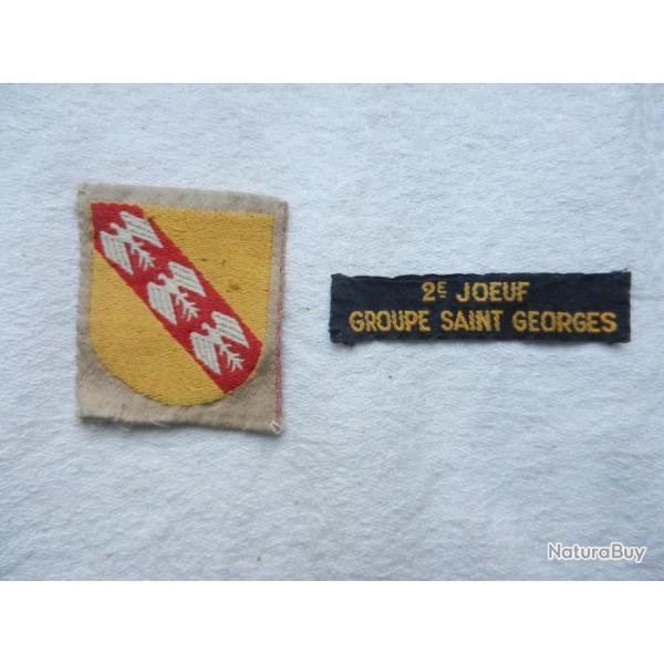 2 insignes de scout - 2me Joeuf - Groupe Saint Georges