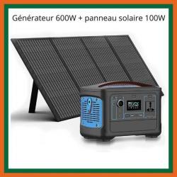 Générateur Solaire 600W avec Panneau Solaire 100W - LIVRAISON GRATUITE