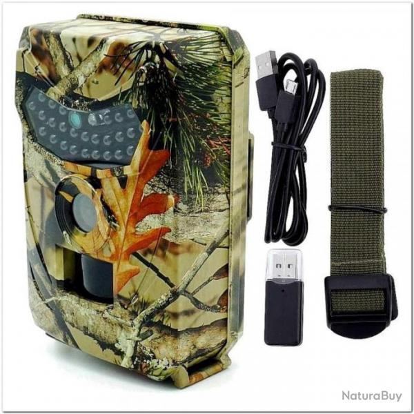 Camra de Chasse Infrarouge Vision Nocturne Animaux 12MP tanche Camouflage