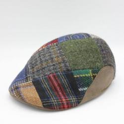 Casquette plate, Harris tweed, hiver, sortie, chasse, laine, randonner I-(09)