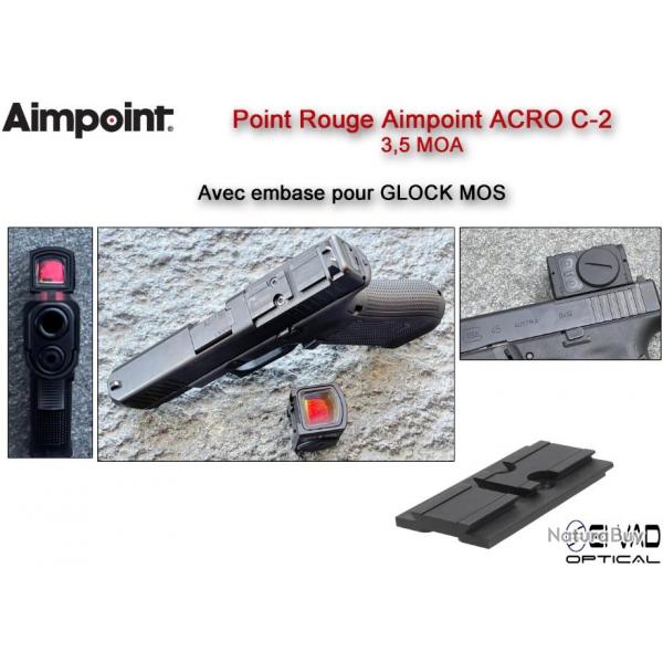 Point Rouge AIMPOINT ACRO C-2 - 3,5 MOA - pour GLOCK MOS