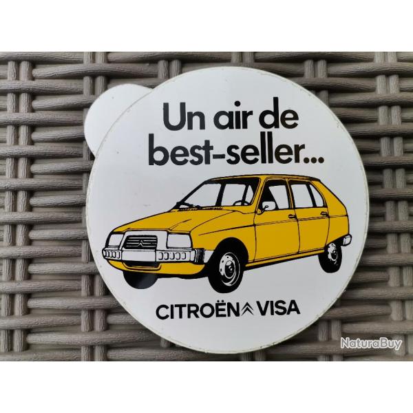 Citron Visa un air de best-seller autocollant vintage 10 cm